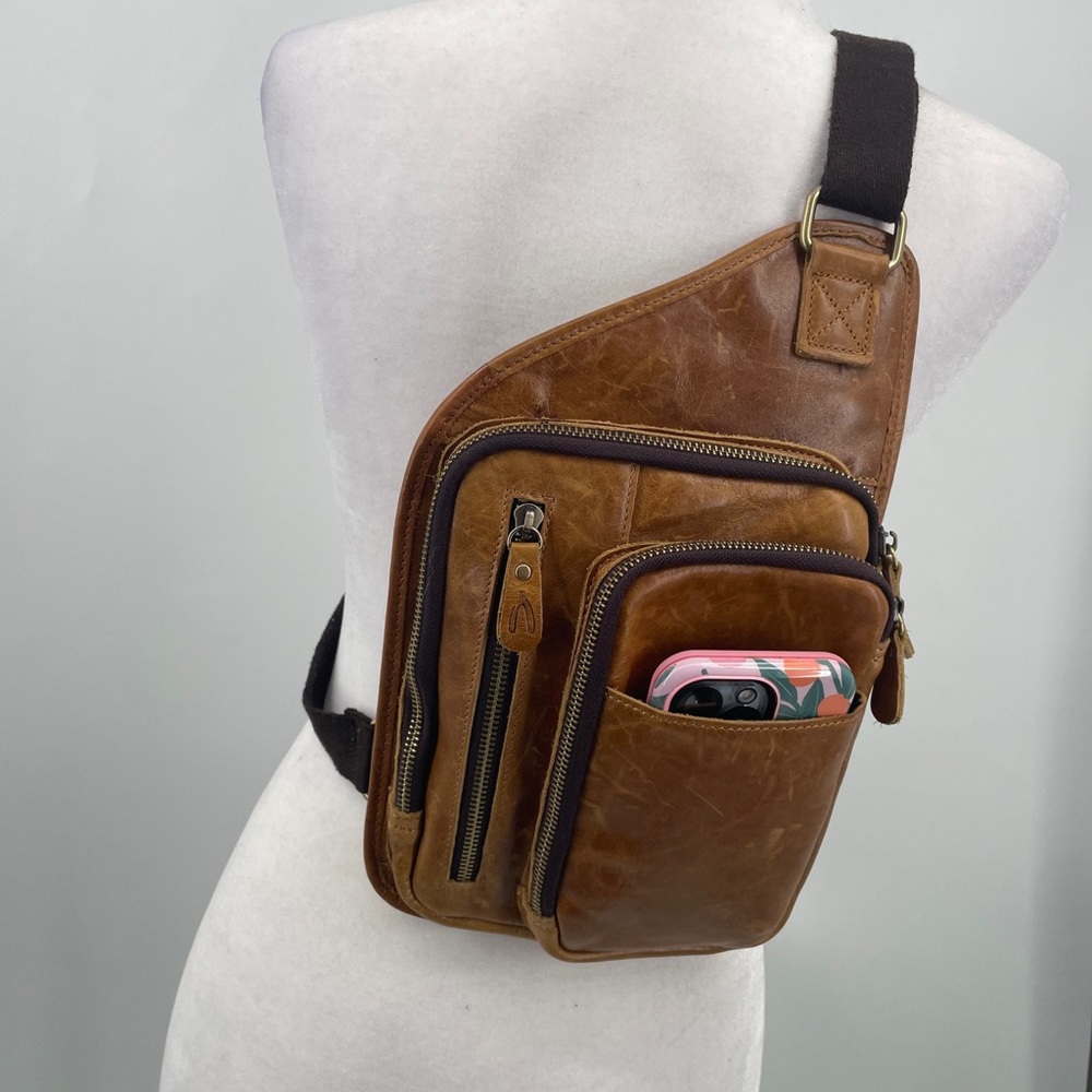 Annette Farber leather sling bag
